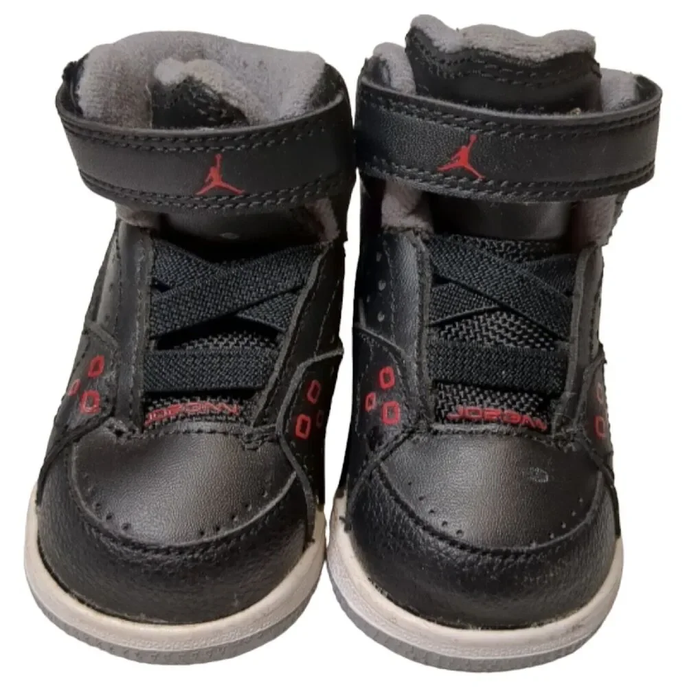 Nike Air Jordan Toddler 407496-020 Black Red Basketball Shoes Size US 4C